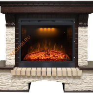 Электрический камин Royal Flame Pierre Luxe Темный дуб/Сланец мелкий с очагом Emerald 28