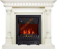 Электрокамин Royal Flame Dallas слоновая кость с патиной с очагом Aspen Электрокамин Royal Flame Dallas слоновая кость с патиной с очагом Aspen