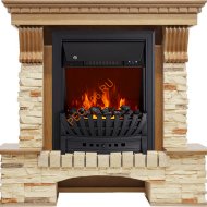 Электрокамин Royal Flame Pierre Luxe дуб/сланец с очагом Aspen