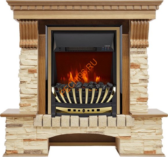 Электрокамин Royal Flame Pierre Luxe дуб/сланец с очагом Aspen Электрокамин Royal Flame Pierre Luxe дуб/сланец с очагом Aspen