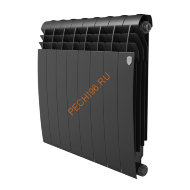Радиатор биметаллический Royal Thermo BILINER B 500 Чёрный, 8 секций