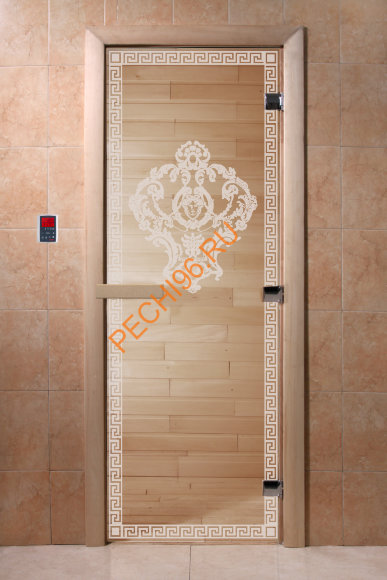 Дверь стеклянная DoorWood «Версаче прозрачная», 1700х700 мм