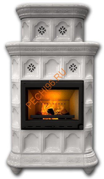 Печь-камин КимрПечь Истра пристенный двухъярусный Белый Печь-камин КимрПечь Истра пристенный двухъярусный Белый