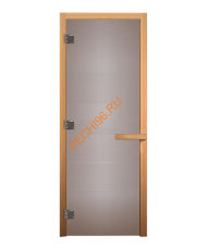 Дверь стеклянная «сатин матовая» коробка 1900х700 мм, осина Дверь стеклянная «сатин матовая» коробка 1900х700 мм, осина