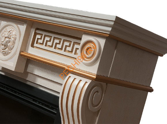 Электрокамин Electrolux EFP/P-3020LS с порталом Firelight Vittoriano 30, беленый дуб с патиной