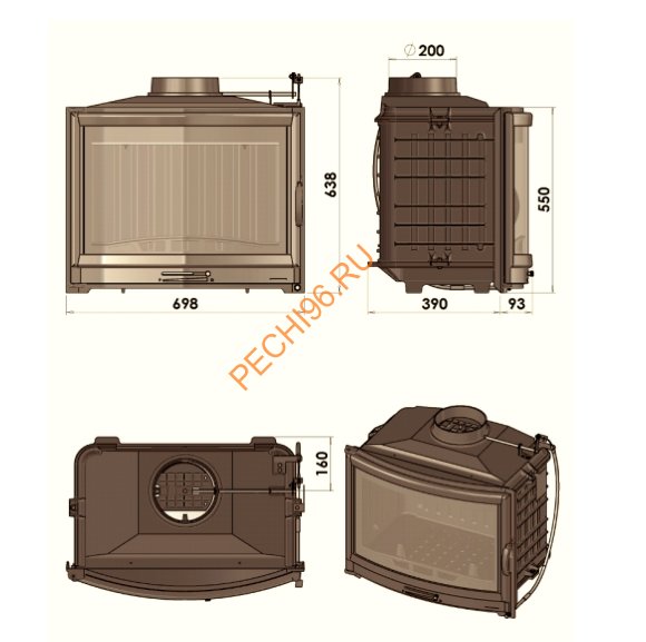 Каминная топка CHAZELLES SOLO G70 Каминная топка CHAZELLES SOLO G70