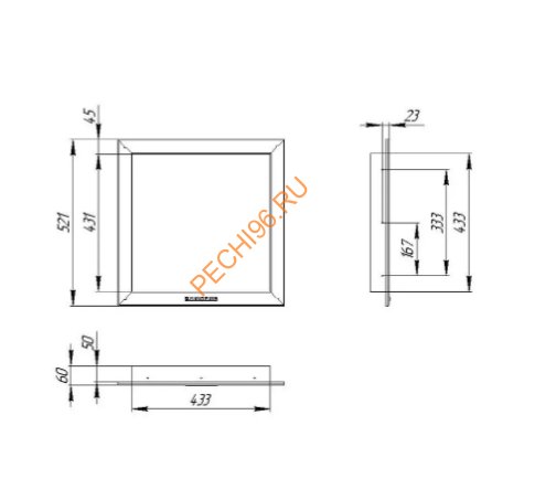 Рамка декоративная для печей Sangens
