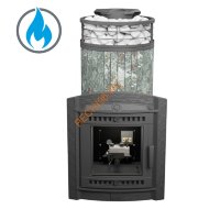 Печь банная Атмосфера XL Жадеит ламель+сетка, с горелкой