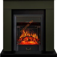 Электрокамин Royal Flame Bergen (Разборный), темная олива, с очагом Majestic FX
