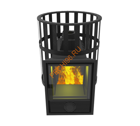 Печь-камин банная Берёзка Воевода 20 Д-1, сетка