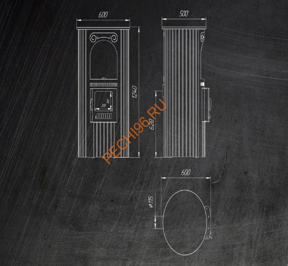Печь отопительно-варочная Ферингер Лада ПФ Змеевик наборный Печь отопительно-варочная Ферингер Лада ПФ Змеевик наборный