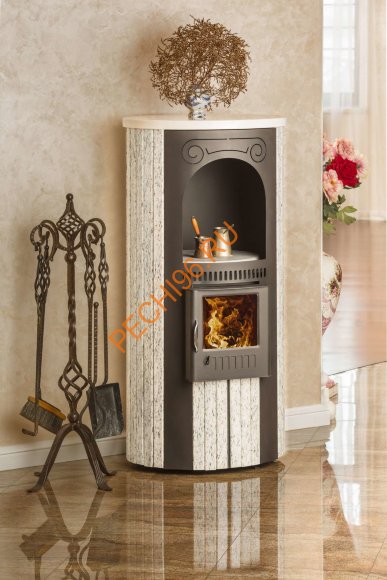 Печь отопительно-варочная Ферингер Лада ПФ Окаменевшее дерево наборный Печь отопительно-варочная Ферингер Лада ПФ Окаменевшее дерево наборный