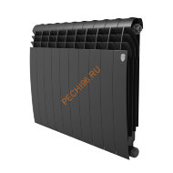 Радиатор биметаллический Royal Thermo BILINER B 500 Чёрный, 10 секций Радиатор биметаллический Royal Thermo BILINER B 500 Чёрный, 10 секций