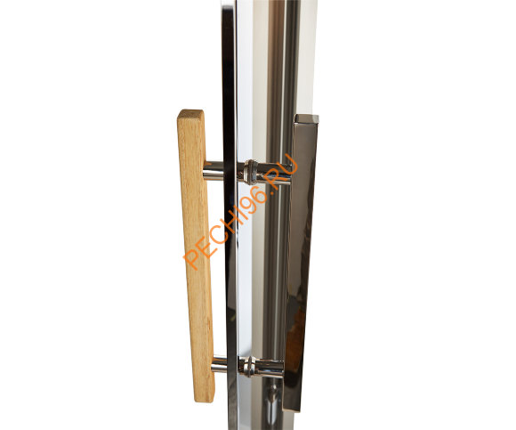 Дверь стеклянная Grandis GS 9х20-B-S-Si коробка алюминий Silver, ручка Абаш