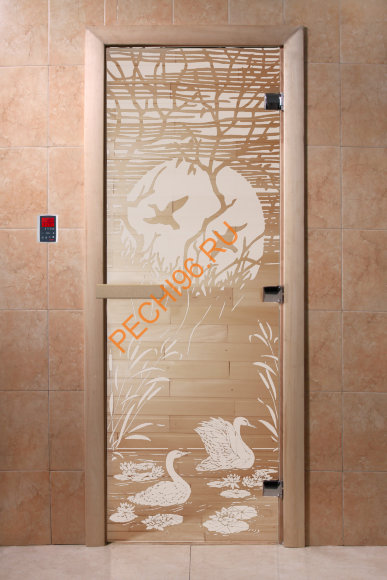 Дверь стеклянная DoorWood «Лебединое озеро прозрачная», 1700х700 мм Дверь стеклянная DoorWood «Лебединое озеро прозрачная», 1700х700 мм