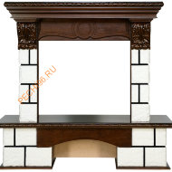 Портал Royal Flame Pierre Luxe белый под очаги Vision 23