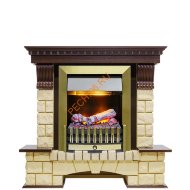Электрокамин Dimplex Pierre Luxe с очагом Danville Antique Brass FB2 темный дуб/ шампань Электрокамин Dimplex Pierre Luxe с очагом Danville Antique Brass FB2 темный дуб/ шампань