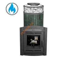 Печь банная Атмосфера XL Верде Гватемала ламель+сетка, с горелкой