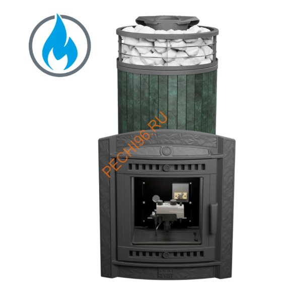 Печь банная Атмосфера XL Верде Гватемала ламель+сетка, с горелкой Печь банная Атмосфера XL Верде Гватемала ламель+сетка, с горелкой