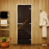 Дверь стеклянная Арта Люкс Серая MATELUX, осина