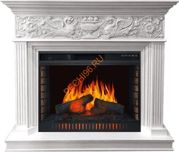 Электрокамин Royal Flame Palace белый с серебром с очагом Vision 30 EF LED FX
