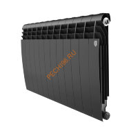 Радиатор биметаллический Royal Thermo BILINER B 500 Чёрный, 12 секций Радиатор биметаллический Royal Thermo BILINER B 500 Чёрный, 12 секций