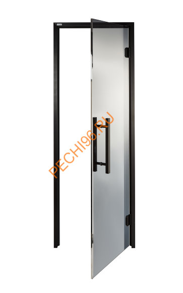Дверь стеклянная Grandis GS 7х21-G-H-Bl коробка алюминий Diamond Black