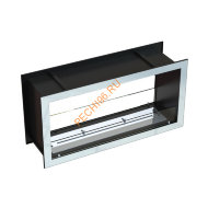 Биокамин сквозной 1100х500х300 мм, стекло, рамки нержавейка