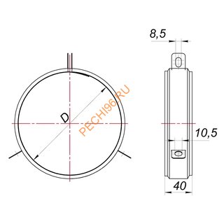 Хомут под растяжки ВУЛКАН VBR D115/210, черный Хомут под растяжки ВУЛКАН VBR D115/210, черный