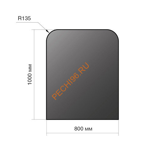 Лист напольный Везувий, 2мм, черный 1000х800х2, R135