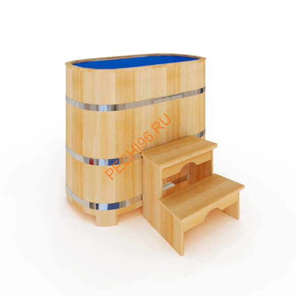 Купель НКЗ Premium овальная из кедра с пластиковой вставкой