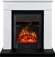 Электрокамин Royal Flame Bergen (Разборный), белый с черным, с очагом Majestic FX Электрокамин Royal Flame Bergen (Разборный), белый с черным, с очагом Majestic FX