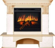 Электрокамин Royal Flame Pierre Luxe слоновая кость с очагом Vision 23 EF LED 3D FX Электрокамин Royal Flame Pierre Luxe слоновая кость с очагом Vision 23 EF LED 3D FX