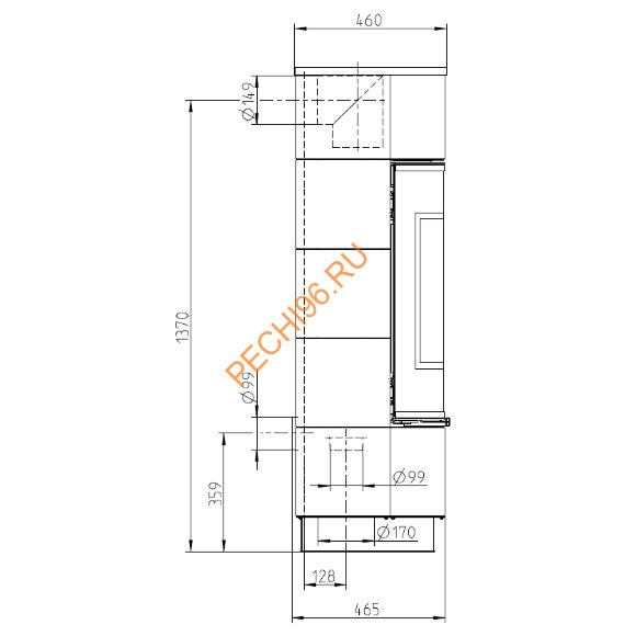 Керамическая печь-камин Thorma ATIKA Ceramic PLUS белая Керамическая печь-камин Thorma ATIKA Ceramic PLUS белая