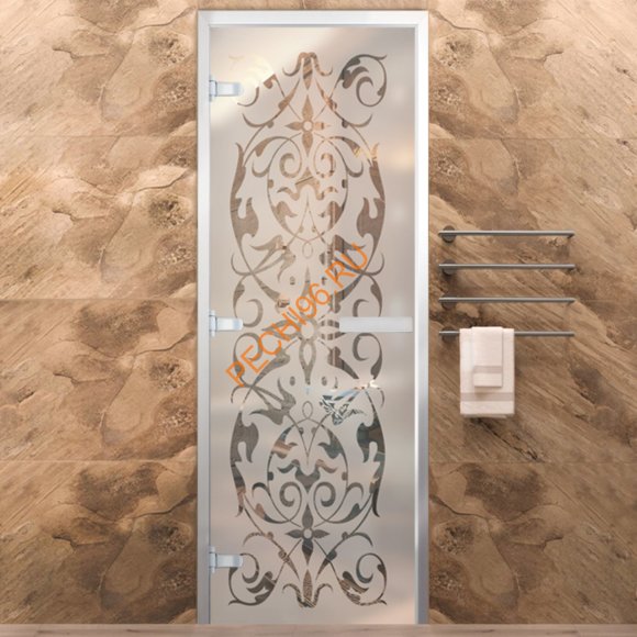 Дверь в хамам стеклянная Арта Стандарт Арт Джуна, коробка алюминий