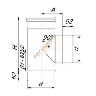 Тройник ВУЛКАН VHR 90° d120