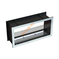 Биокамин сквозной 1100х500х300 мм, стекло тонированное, рамки нержавейка