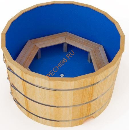 Купель НКЗ Premium круглая из кедра с пластиковой вставкой