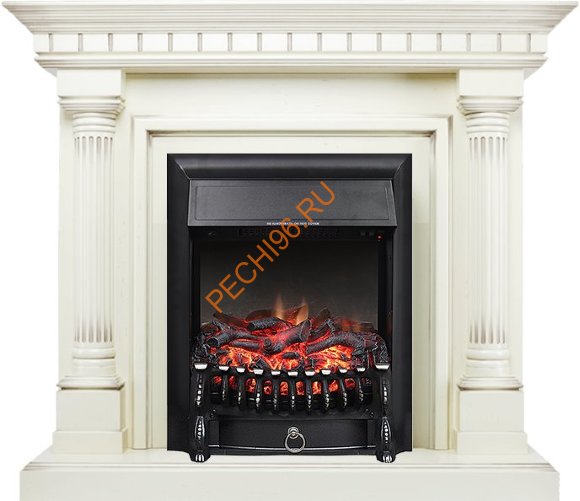 Электрокамин Royal Flame Dallas слоновая кость с патиной с очагом Fobos FX