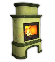 Печь-камин КимрПечь Прованс пристенный двухъярусный Олива с дровником Печь-камин КимрПечь Прованс пристенный двухъярусный Олива с дровником