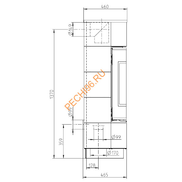 Керамическая печь-камин Thorma ATIKA Ceramic EXTRA белая