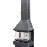 Печь-камин ЭкоКамин Панорама три стекла