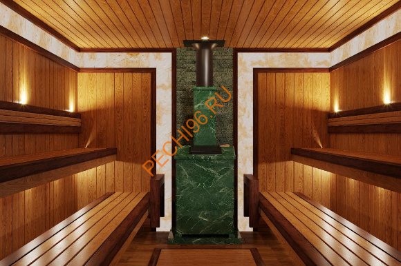 Печь банная Гефест Гром 30П2 в облицовке Президент 980/40 Змеевик