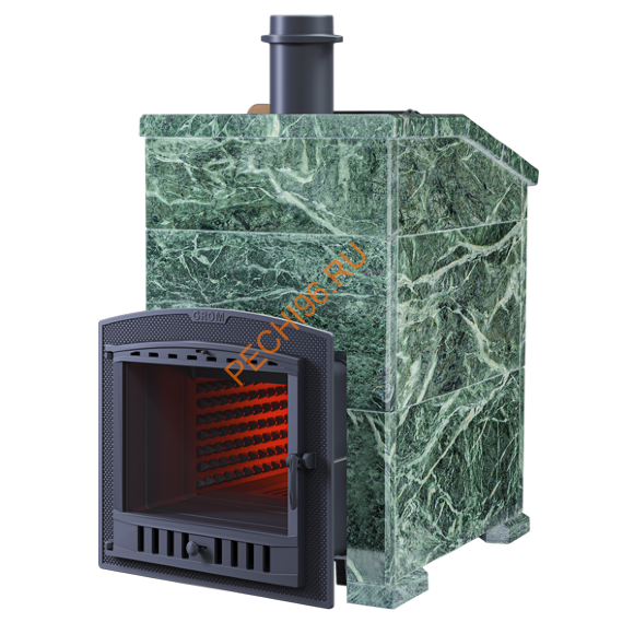 Печь банная Гефест Гром 30П2 в облицовке Президент 980/40 Змеевик