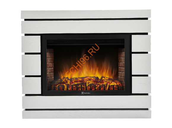 Электрокамин Electrolux Sphere Plus EFP/P-2720RLS с порталом Firelight Moderno 25, белый дуб