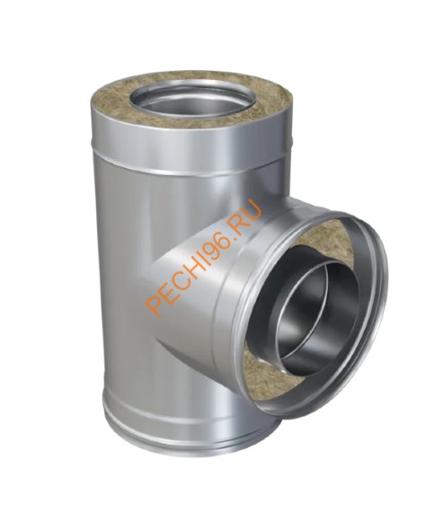 Сэндвич тройник 90° ТИТАН d 80/160 304/430 0,5мм/0,5мм