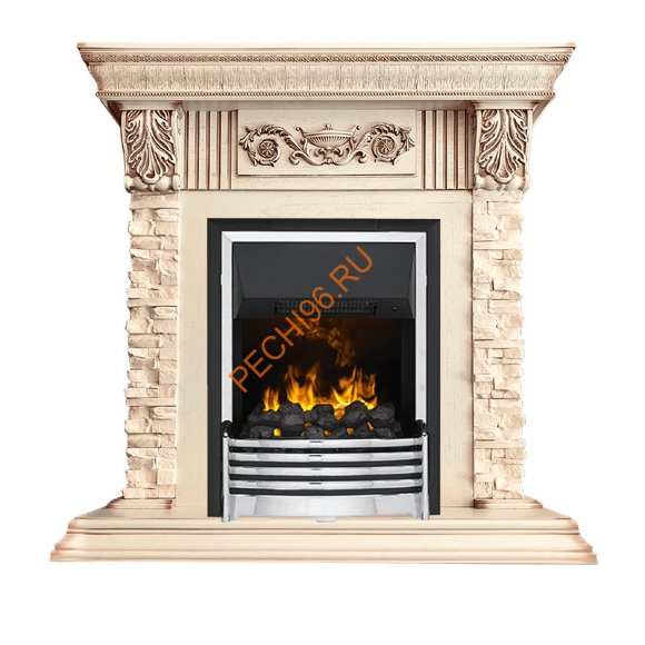 Электрокамин Dimplex Luxemburg с очагом Flagstaff слоновая кость Электрокамин Dimplex Luxemburg с очагом Flagstaff слоновая кость