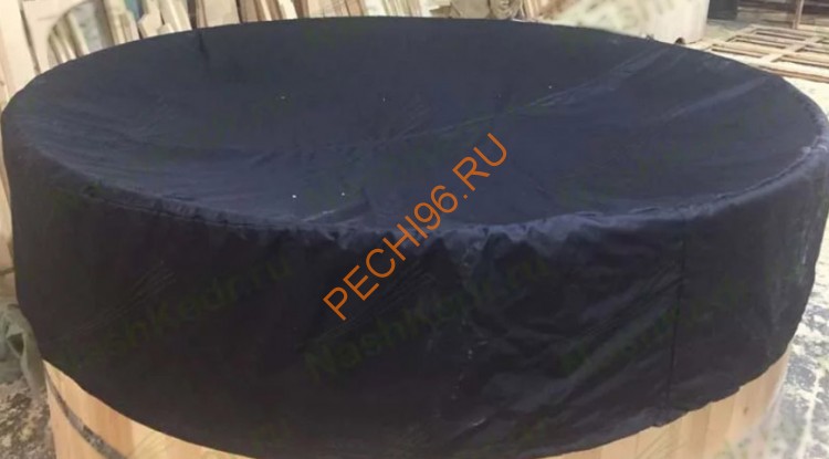 Купель НКЗ круглая из кедра с пластиковой вставкой d 200 см
