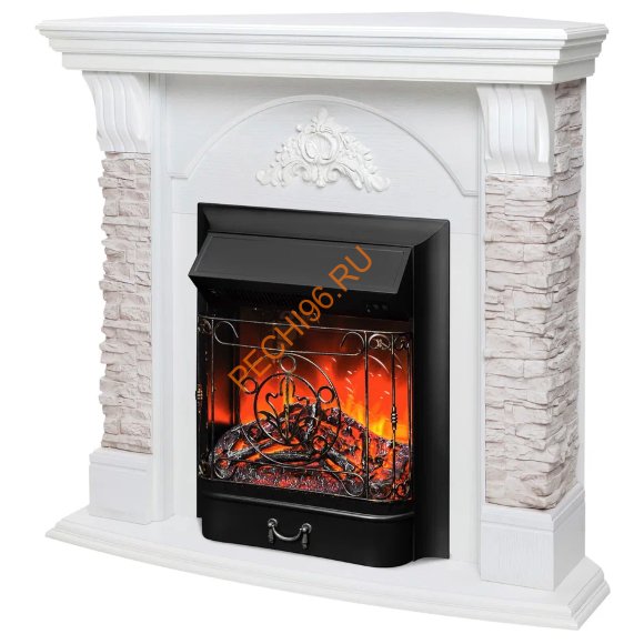 Электрокамин RealFlame Athena Corner WT с очагом Majestic Lux BL