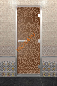 Дверь стеклянная DoorWood Хамам «Флоренция» бронза матовая, 1900х700 мм Дверь стеклянная DoorWood Хамам «Флоренция» бронза матовая, 1900х700 мм
